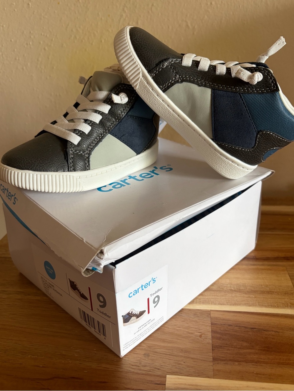 Carter's Navy, Gray & White Toddler Sneakers